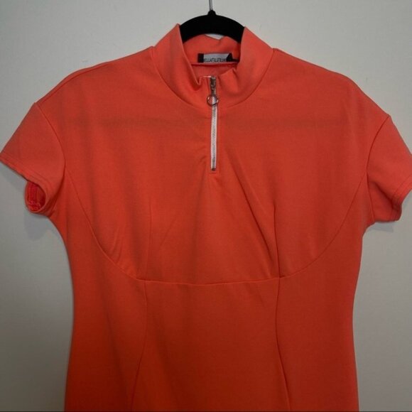 PrettyLittleThing salmon mini dress Sz 10 - Picture 8 of 8